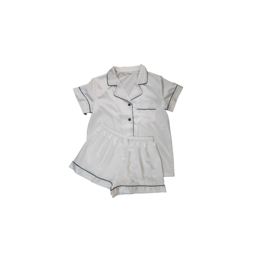 JUNIOR SATIN PYJAMAS - SHORT SLEEVE SNOW WHITE