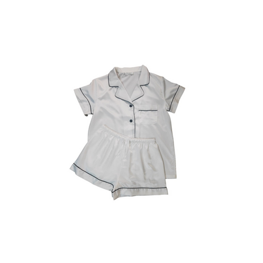 JUNIOR SATIN PYJAMAS - SHORT SLEEVE SNOW WHITE